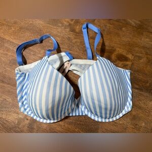 Victoria Secrets Striped Blue and White Women's Bra 38D